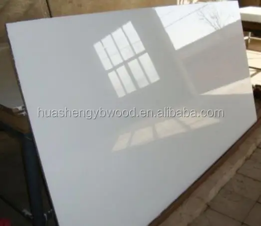 
1220*2440*18mm High Gloss white color UV MDF Board for furniture 