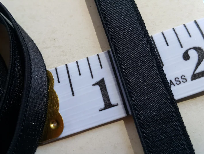 Muti-colored 15mm plush satin nylon elastic for bra