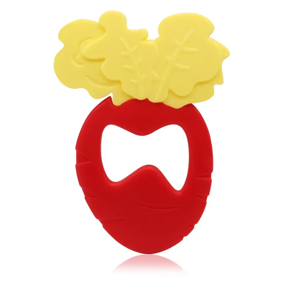 
100% Eco-friendly Food Grade Silicone Baby Teether Natural Material Vegetable Shaped Silicone Soft Baby Toys 