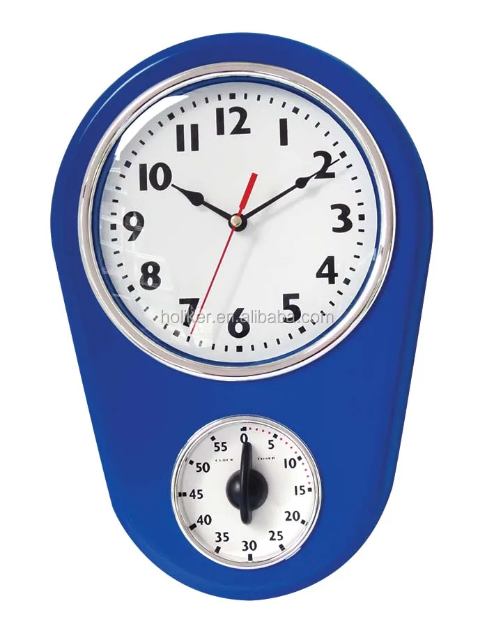 Promotional Quartz Kitchen Timer Wall Clock Single Face Plastic Clock with Needle Display for Living Room