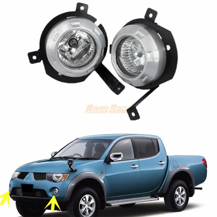 Автомобиль передние противотуманные фары для Тритон L200 2006 2007 2008 стайлинга автомобилей пятно света w/жгута реле и хромированная решетка крышка лампы