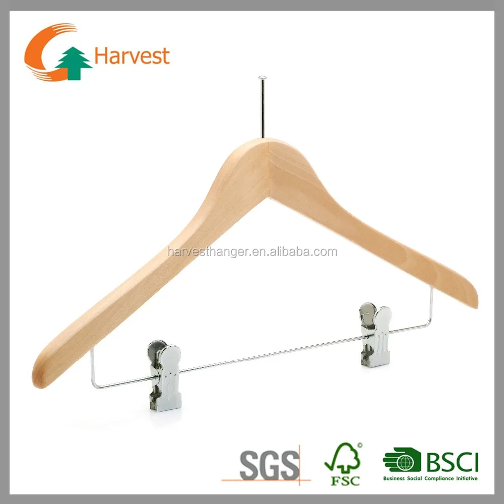 
Hotel anti-theft wooden clothes hanger 