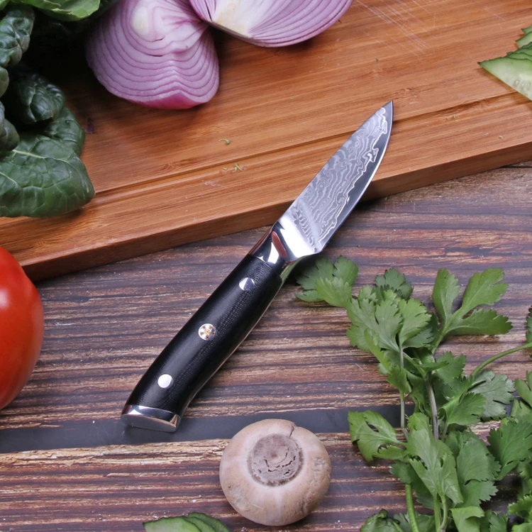 Japanese AUS10 Damascus Kitchen Chef Knife Herringbone Damascus Steel Blade Blanks Knives Set