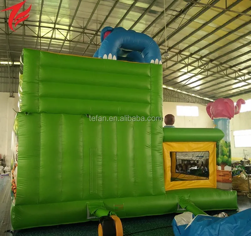 Animal Kingdom inflatable slide for kids jumping play tall inflatable slide combo