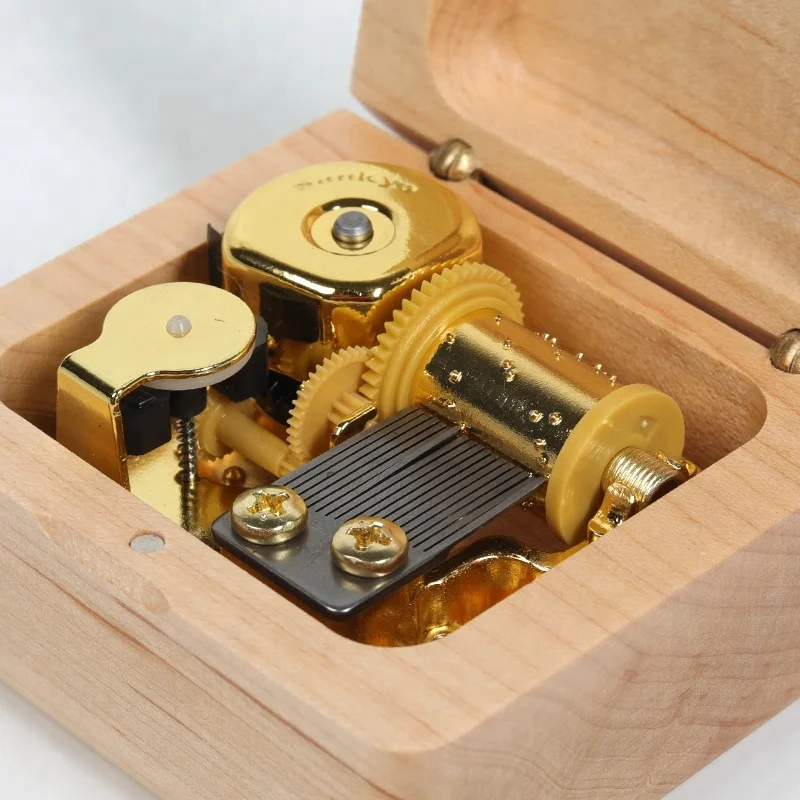 Hot sale mini wood little gift Beauty and the Beast music box