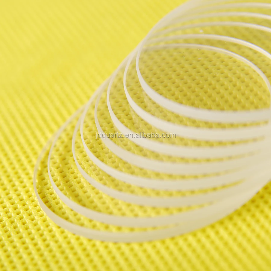 JD Clear Glass Round Fused Silica Quartz Disc
