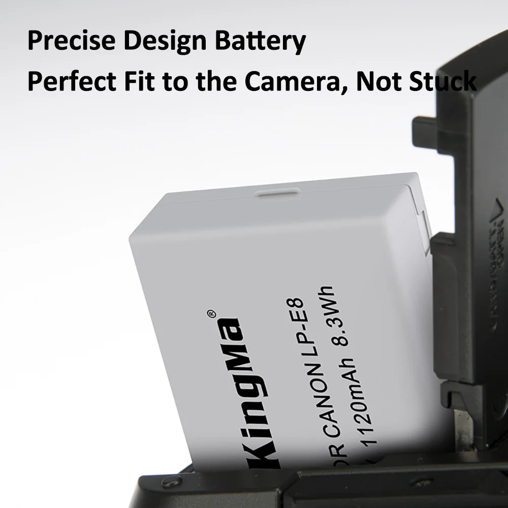 KingMa LP-E8 battery(2 pack) +Dual Charger kit for Canon 550D 600D 650D 700D
