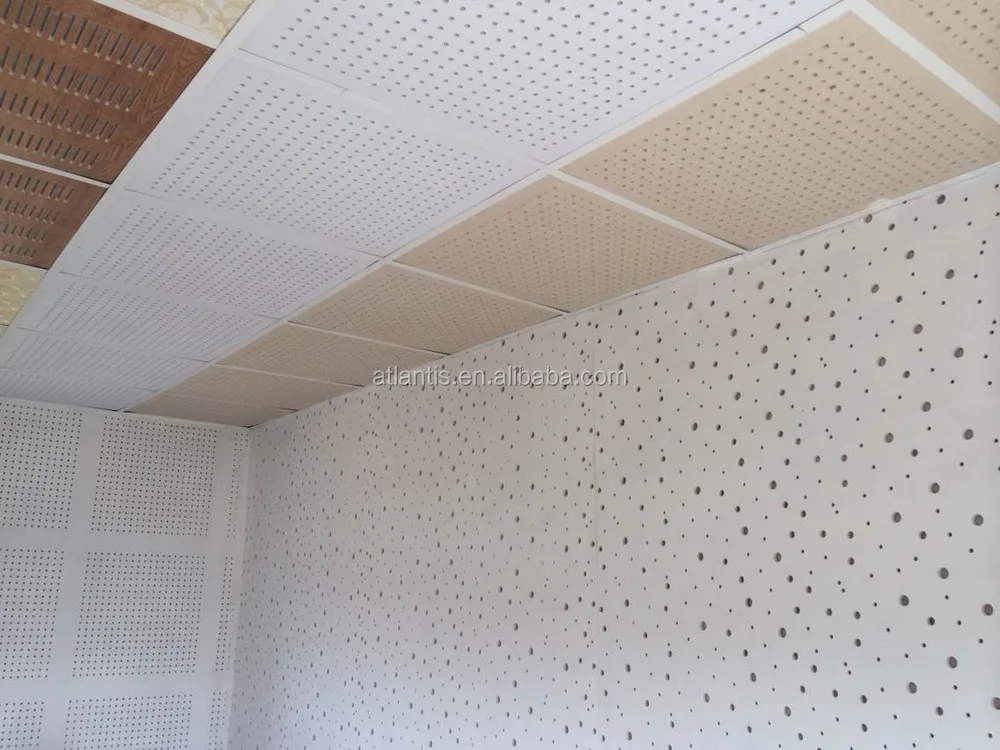
China Supplier Acoustic Paper Faced Perforated Gypsum Ceiling Tiles 
