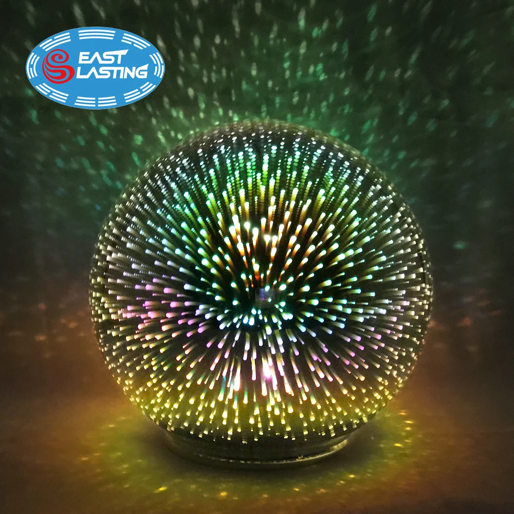 Firework light battery powered Christmas decorative 3D led glass sphere ball