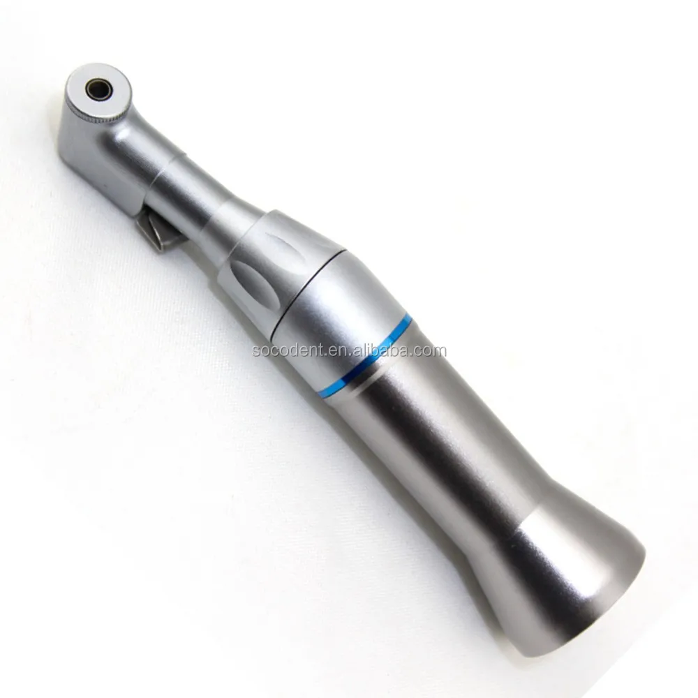 SOCO high quality 1:1 External blue dental Contra angle Low Speed key tyle Handpiece with ball bearing shaft