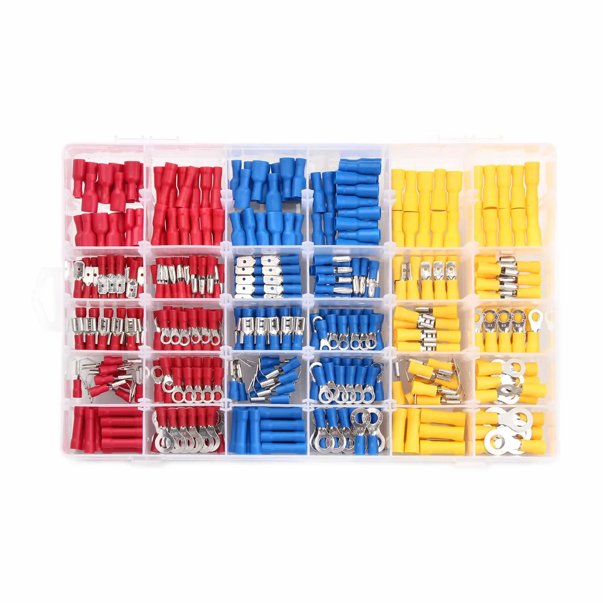 480pcs Insulated Terminals Electrical Crimp Connector Butt Spade Ring Fork Set Terminal Wire Connector