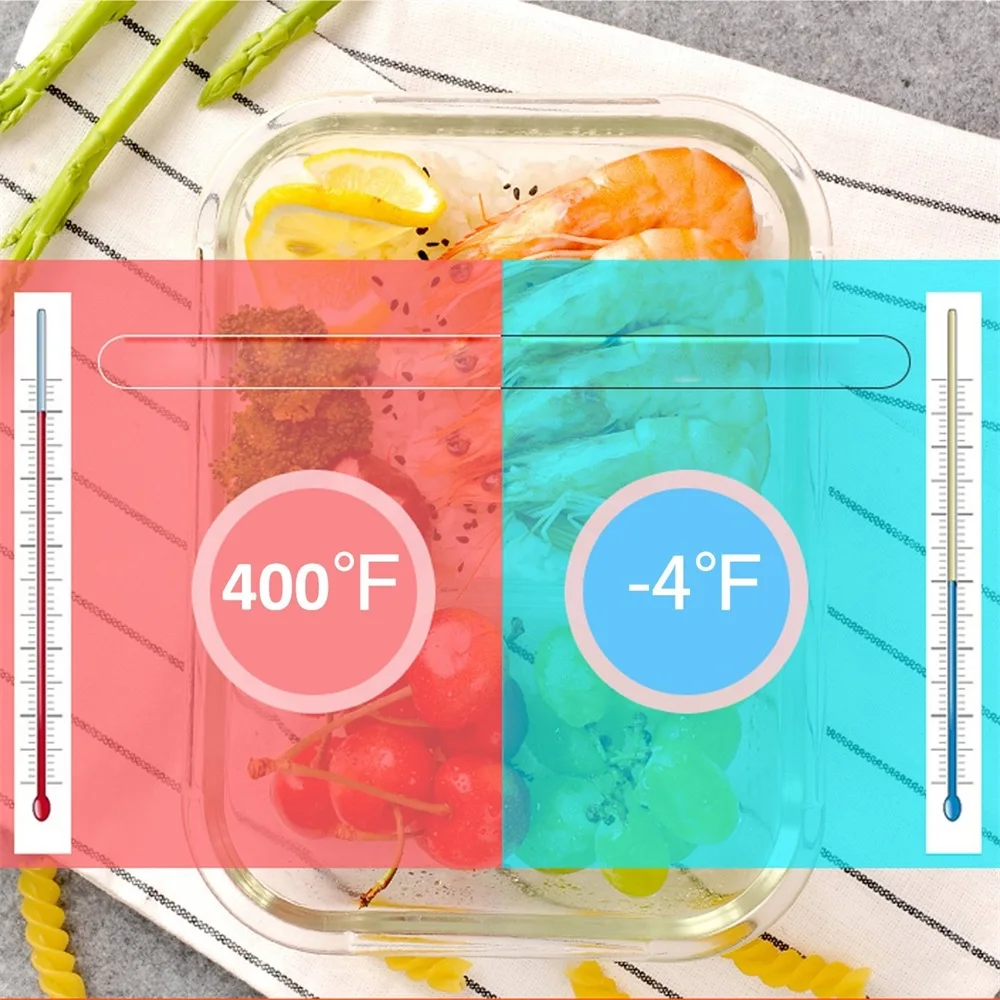 Glass Food Storage Containers 28oz 840ml Glass Meal Prep Containers with Airtight and BPA-Free Locking Lids