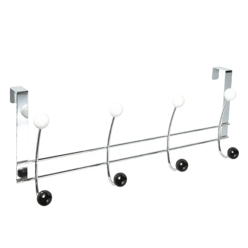 Over Door Chromed Hat hook Back Door J Hooks And Wall Mount Antique Clothes With Ceramic Ball Hangers Clothes Line Hanging
