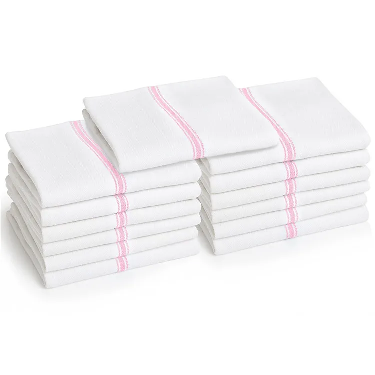 Classic 100% Cotton Stripe Kitchen Towels Dish Towels Perfect Bar Towel