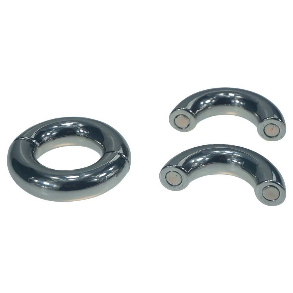 stainless steel scrotum bondage stretcher magnet pendant penis ring for men health care