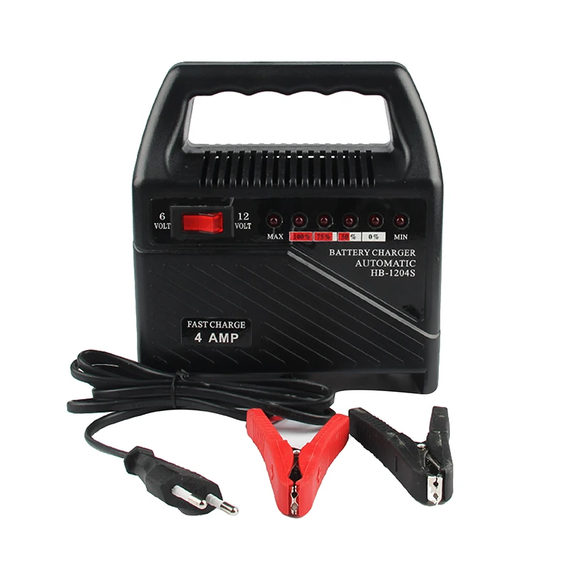 6V/12V 51W Smart Car Battery Charger in Black Color