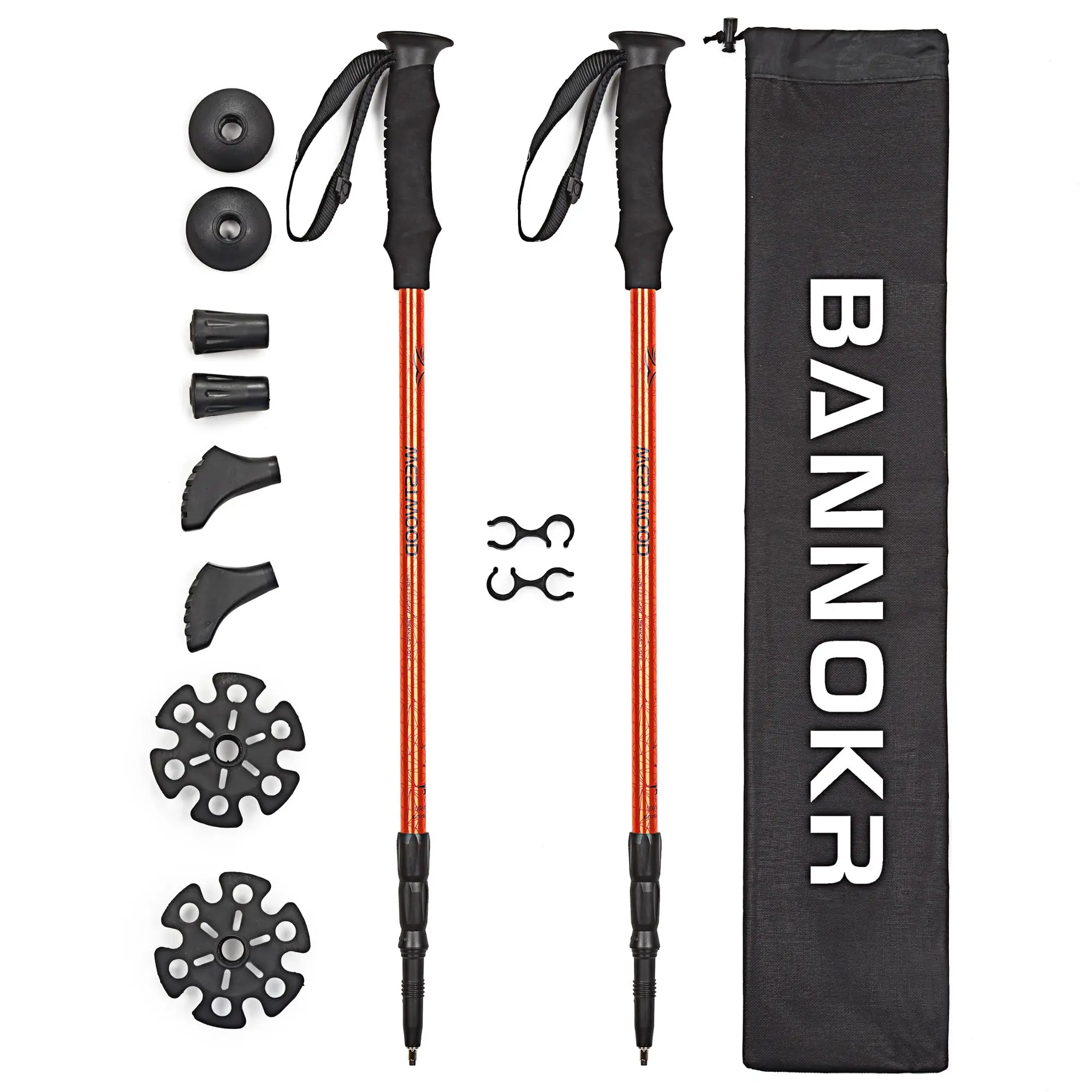 2019 high quality canes telescopic hiking pole trekking poles carbon fiber folding