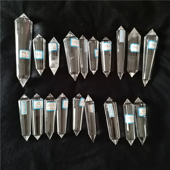 24sides transparent clear quartz crystal point vogel healing wands