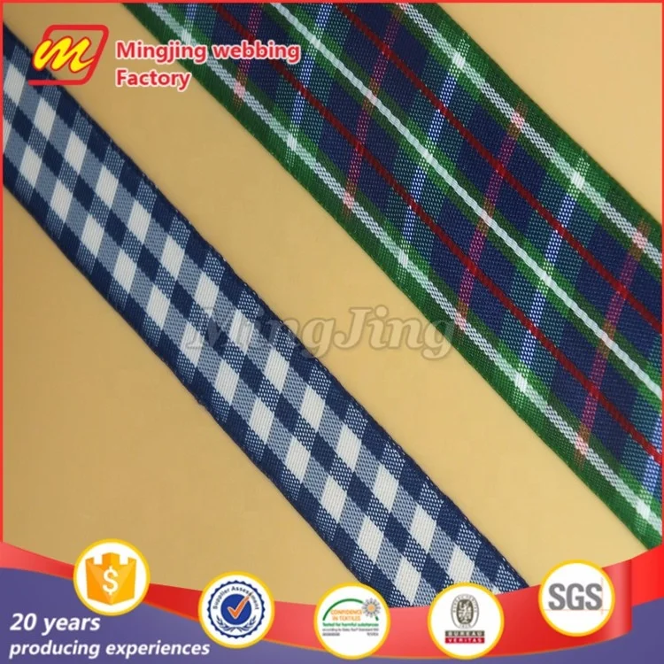 Printed Technics Single Face Style Tartan Plaid Ribbon