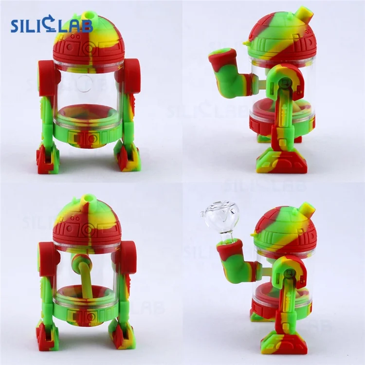 China Glass Smoking Wholesale Silicone Bubbler 6 Inch Concentrate Water Smoking Pipe