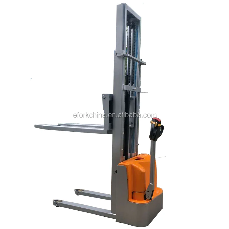 
Mini Walking Type Electric Lithium Battery Powered Pallet Stacker Forklift 
