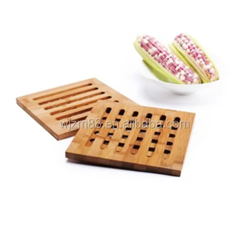 bamboo trivet, bamboo heat insulation pad, heat place mat wholesale