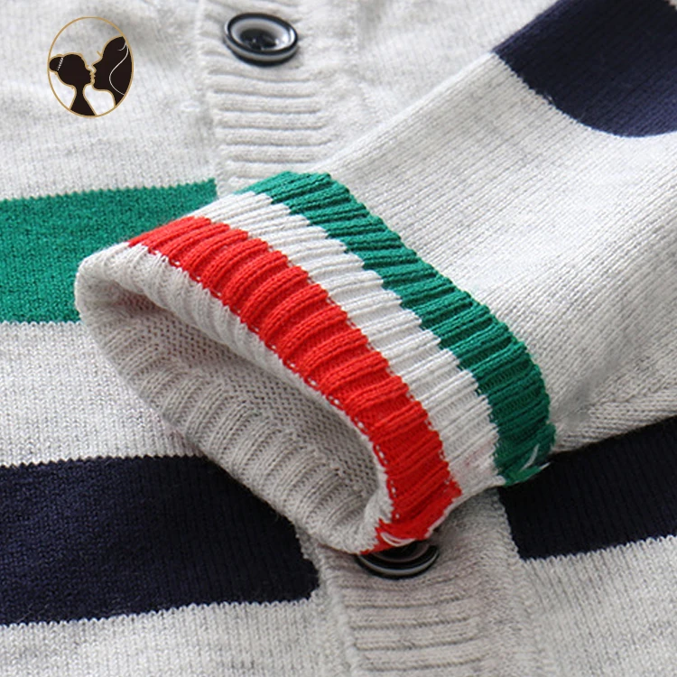 
Baby v neck single breasted soft cotton cardigan baby boys knit sweater single stripe cotton baby boy clothing 