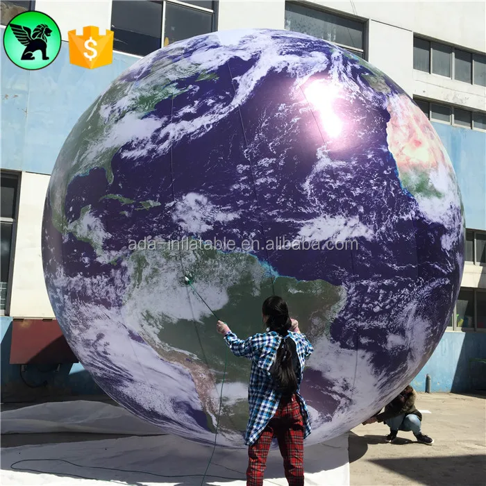 Advertising Inflatable Earth Planet 5m Giant Earth Globe Inflatable Customized A2468