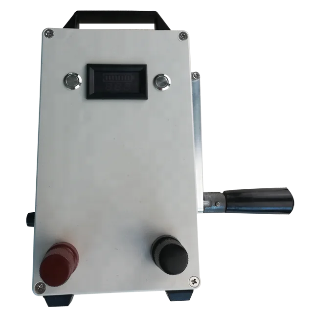 
Solar rechargeable hand crank dynamo generator 