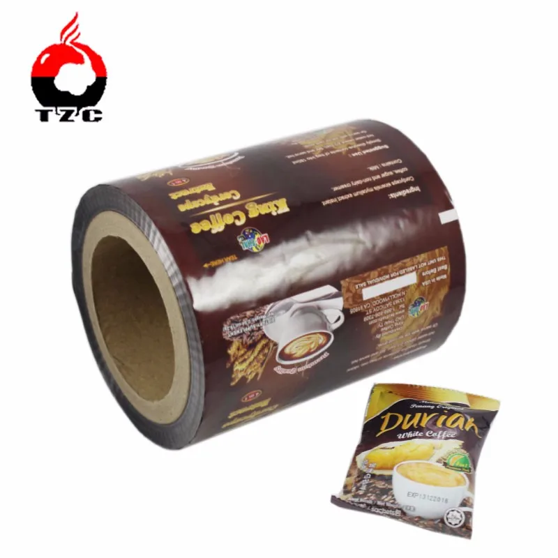 Custom food grade printed plastic foil packing roll film