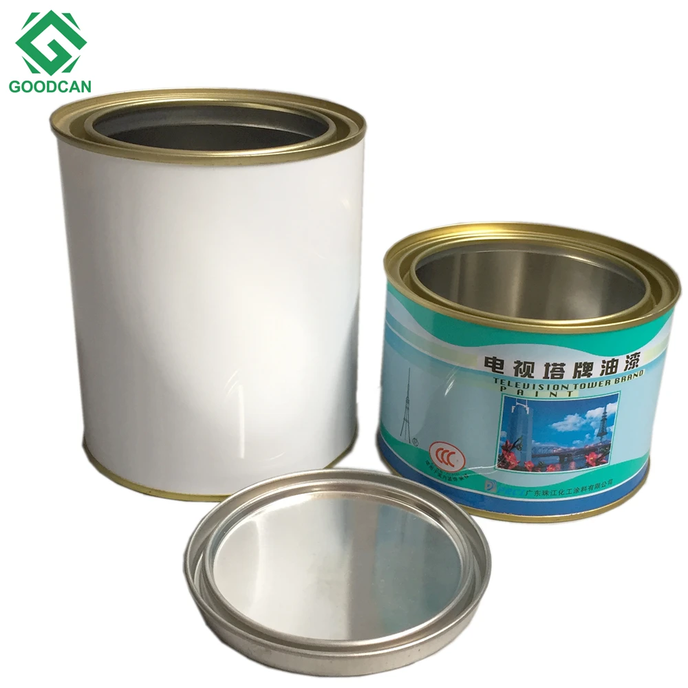 New styles can be customized 1 quart paint empty tin cans round anti-rust