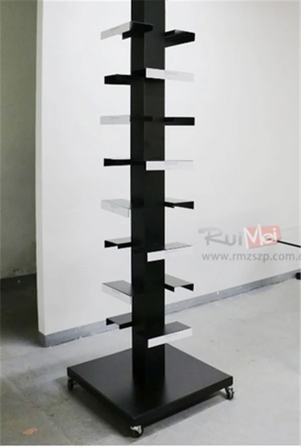 Wholesale Custom Metal New Design Rotating Free-standing Shoes Rack