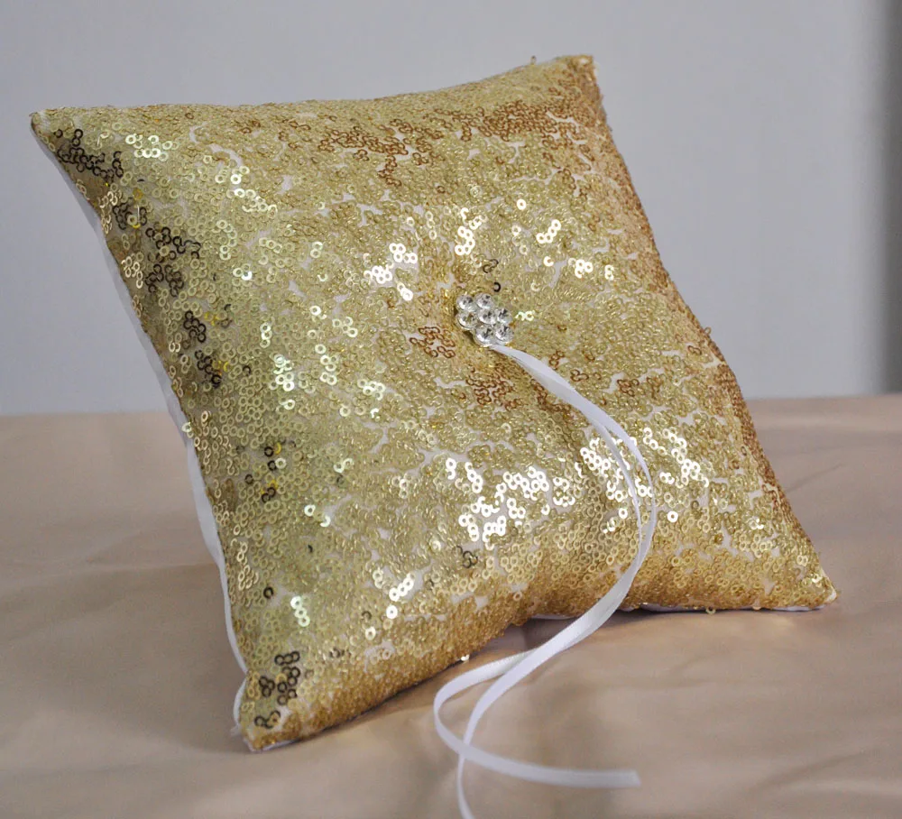 Shiny Sequins Wedding set Glitter Wedding Guest Book Pen Set Ring Bearer Pillow Rhinestone Decor Wedding Party collection