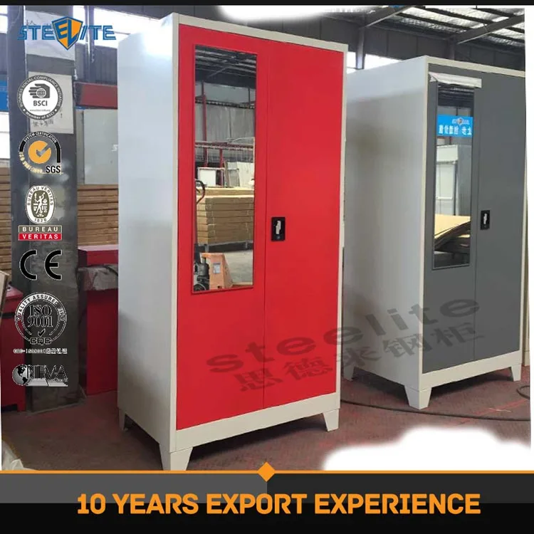 
Modern design bedroom product stainless steel clothes swing closet doors wardrobe cabinet/cupboard/locker furniture 