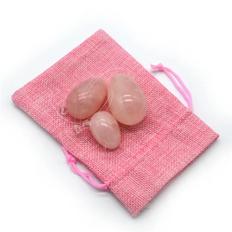 Натуральные яйца яони из розового кварца, хрустальные вагинальные яйца, оптовая продажа, яйца яони из нефрита