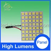Factory Supply Super Brightness led car panel lamp 48SMD 5050 With 3 Socket/Adapters/Connectors Bus Interior Light