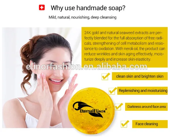 24K Gold Collagen Face Cleaning Soap Whitening Anti Wrinkle Beauty Facial Soap