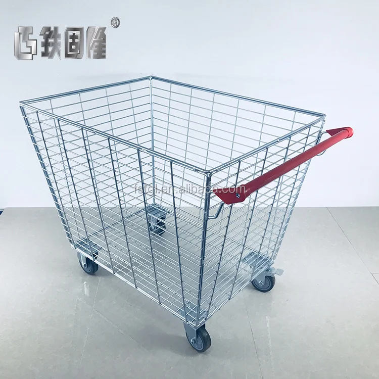 China Manufactory Shopping Cart 60l Metal Supermarket Trolley Good Price