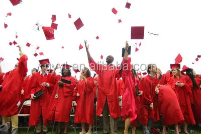 Graduation Gown Set in Matte Finish Checked Fabric for Girls School Uniform
