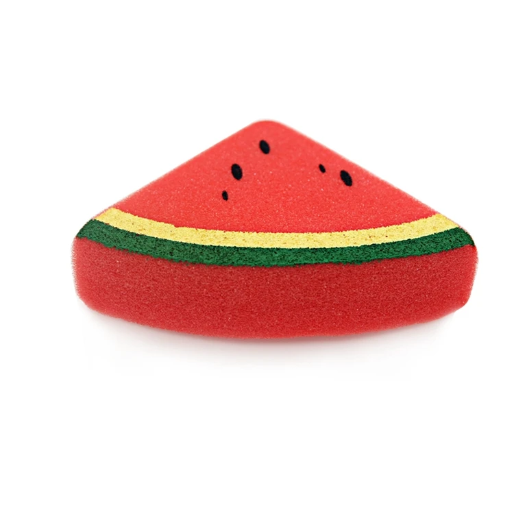 Cute watermelon shape sponge customized skin-friendly bathshower sponge for baby bath