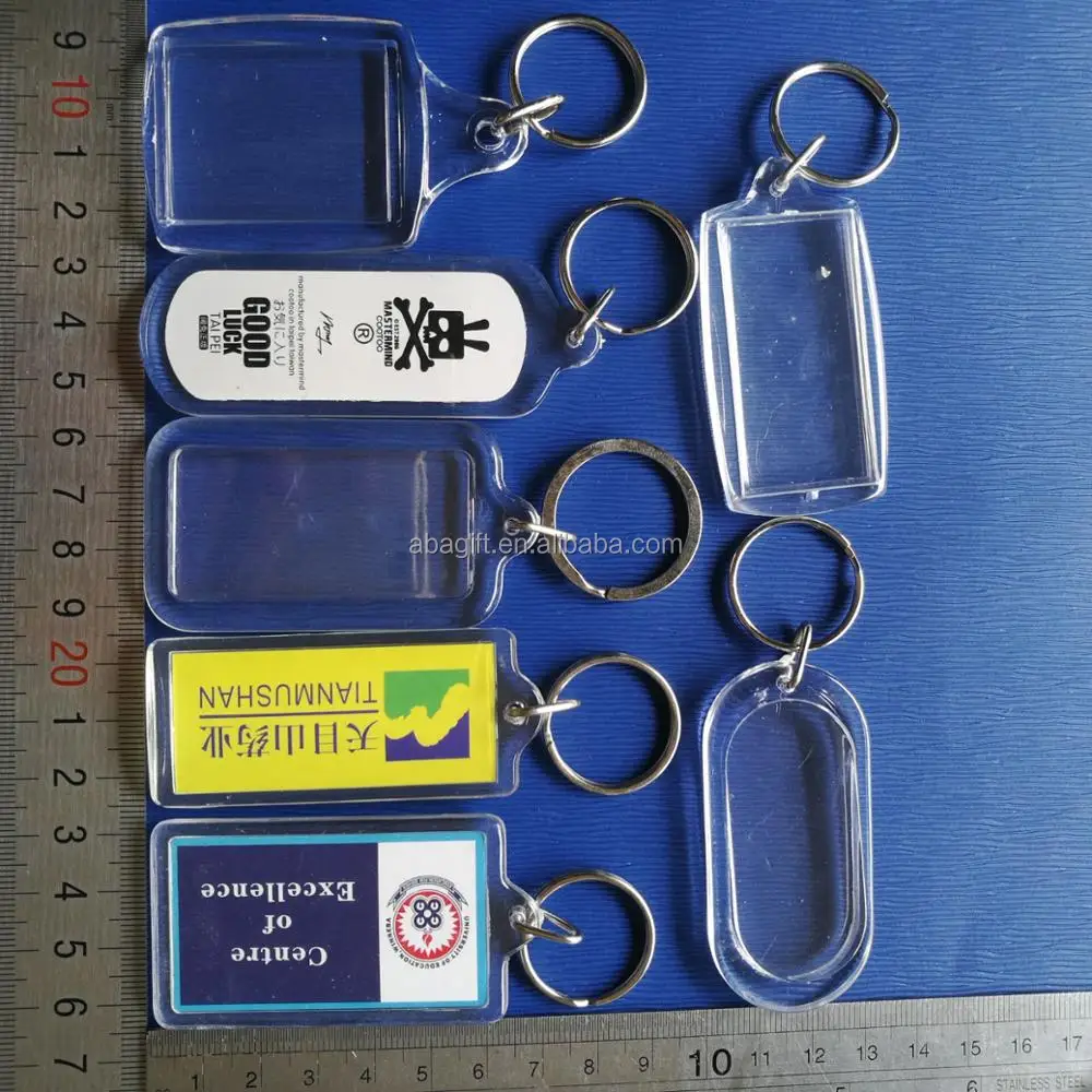 High Quality Blank Acrylic Keychain Can Put Inside Printed Photo