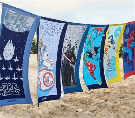 JR321 100% Cotton Light Color Super Hero Printing Oversized Beach Towels kids beach towels