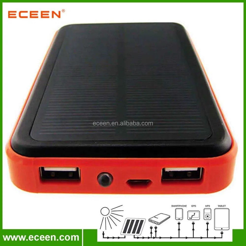 Fast charging monocrystalline silicon panel 10000mah dual USB portable mobile solar chargers