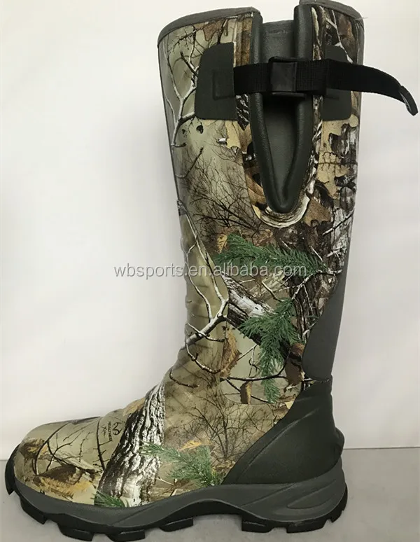 Камуфляжные водонепроницаемые неопреновые охотничьи резиновые сапоги