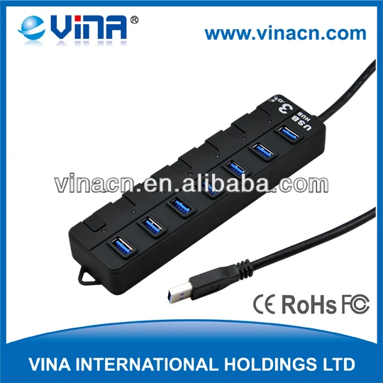 5v2a внешний блок питания портативный 7 порта usb 3.0 концентратор