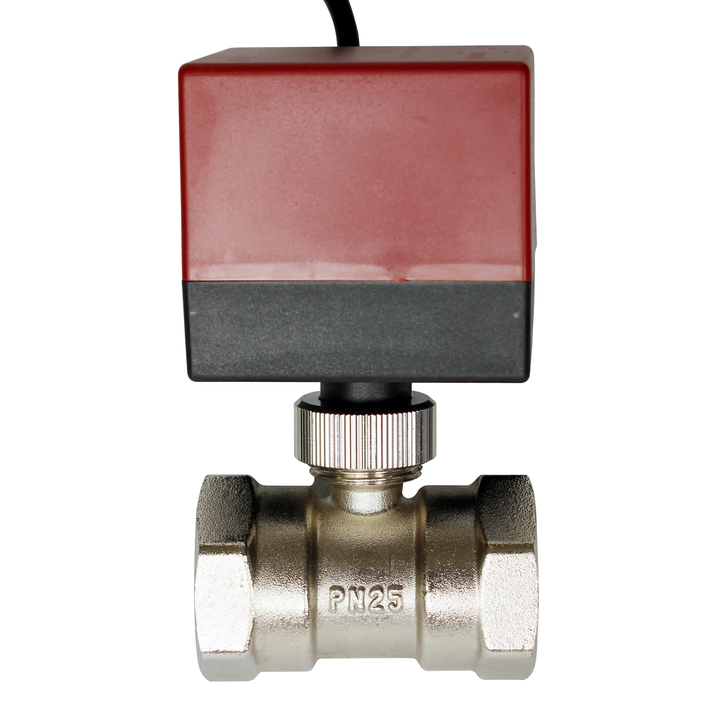 DQ2025 DN25 two way air conditioning HVAC electric actuator motorized ball valve