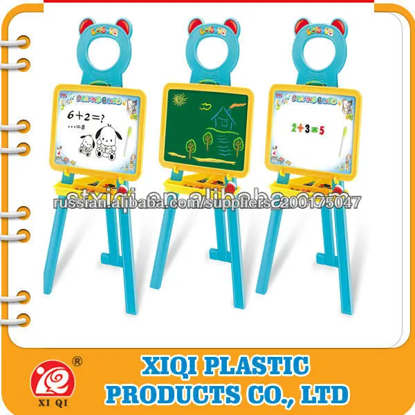 new type environmental plastic easel for baby whit manget letter meow chaik xq3-24860