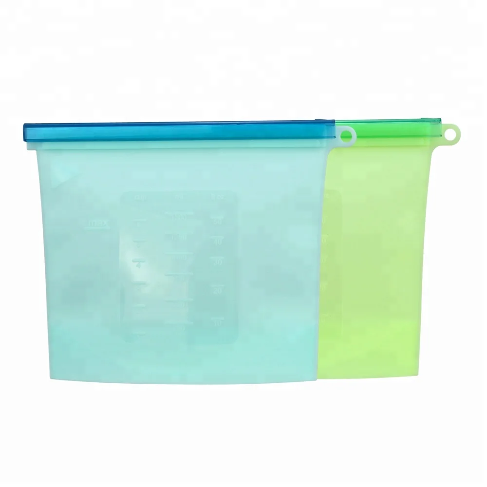 Sandwich Store Freezer Safe Frozen Fruit Seal Vacuum Baby Food Flat Container Reusable Bags Silicone Food Storage Bag