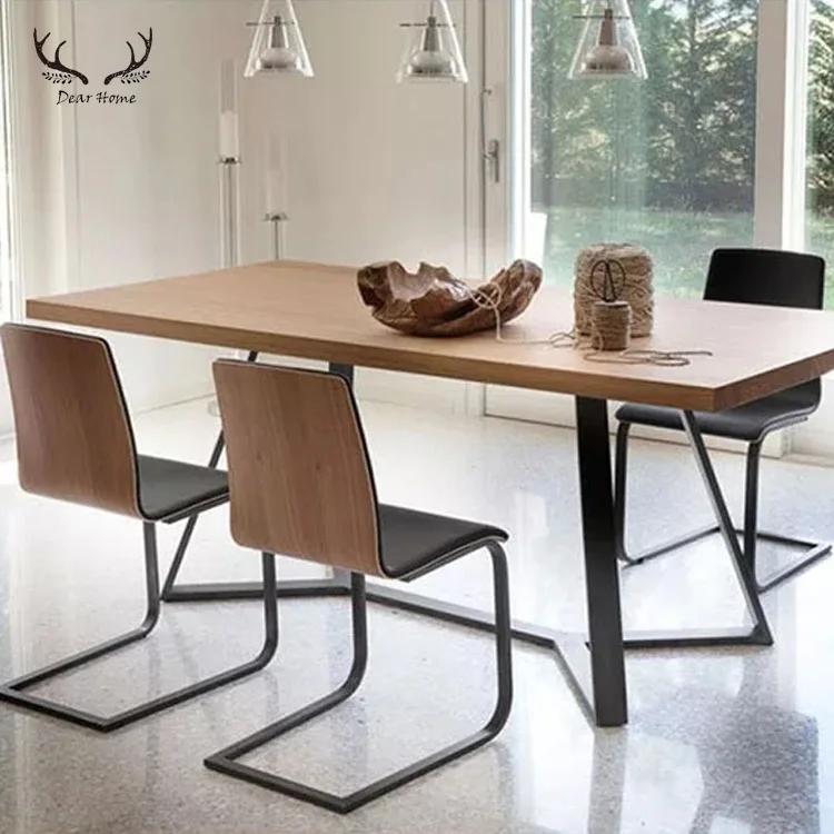 Custom modern hotel restaurant solid oak wood cafe table rectangular wood coffee table for sale