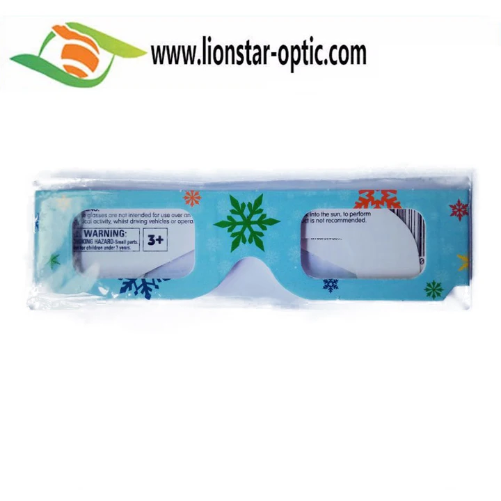 Wholesale Logo Printing Cardboard Diffraction Glasses Love Heart Firework 3D Glasses